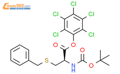 N-[(1,1-二甲基乙氧基)羰基]-S-(苯基甲基)-L-半胱氨酸 五氯苯基酯结构式图片|42290-54-0结构式图片