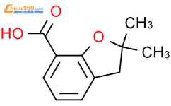 2,2-二甲基-2,3-二氢-1-苯并呋喃-7-羧酸结构式图片|42327-95-7结构式图片