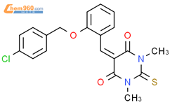 <br>5-{2-[(4-chlorobenzyl)oxy]benzylidene}-1,3-dimethyl-2-thioxodihydro-4,6(1H, 5H)-pyrimidinedione