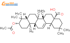 3-O-乙酰齊墩果酸結構式圖片|4339-72-4結構式圖片