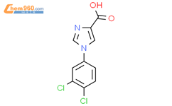 1-(3,4-Dichloro-phenyl)-1H-imidazole-4-carboxylic Acid结构式图片|445302-10-3结构式图片