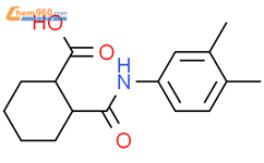 2-((3,4-二甲基苯基)氨基甲酰基)环己烷羧酸结构式图片|448254-83-9结构式图片