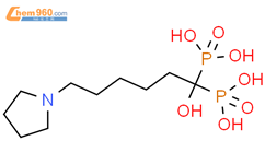 Phosphonic acid, [1-hydroxy-6-(1-pyrrolidinyl)hexylidene]bis-结构式图片|459870-46-3结构式图片