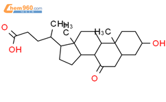 3Α-羟基-7-氧代-5Β-胆烷酸结构式图片|4651-67-6结构式图片