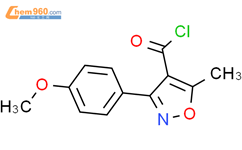 3-(4-甲氧基苯基)-5-甲基-4-异恶唑羰酰氯结构式图片|465514-03-8结构式图片