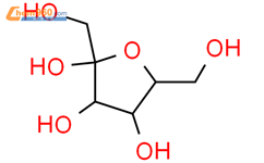 b-D-呋喃果糖结构式图片|470-23-5结构式图片