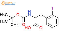 Boc-D-2-碘苯丙氨酸结构式图片|478183-64-1结构式图片