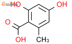 2,4-二羟基-6-甲基苯甲酸结构式图片|480-64-8结构式图片