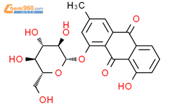 大黄酚-1-O-β-葡萄糖苷结构式图片|4839-60-5结构式图片