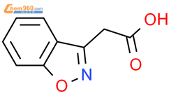 1,2-苯并异噁唑-3-乙酸结构式图片|4865-84-3结构式图片