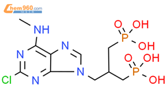 P'-[2-[[2-]氯-6-（甲基氨基）-.9H-嘌呤-9-基]-甲基]--1.3--丙二醇]-双-膦酸结构式图片|491611-67-7结构式图片