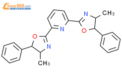 Pyridine, 2,6-bis[(4S,5R)-4,5-dihydro-4-methyl-5-phenyl-2-oxazolyl]-结构式图片|497172-31-3结构式图片