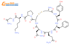 赖氨酸加压素结构式图片|50-57-7结构式图片