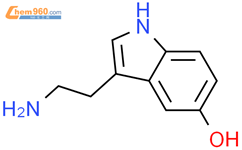 5-羟基色胺结构式图片|50-67-9结构式图片
