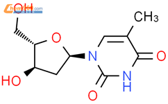 β-胸腺嘧啶核苷结构式图片|50-89-5结构式图片