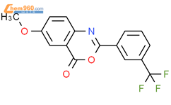 4H-3,1-Benzoxazin-4-one, 6-methoxy-2-[3-(trifluoromethyl)phenyl]-结构式图片|500000-27-1结构式图片