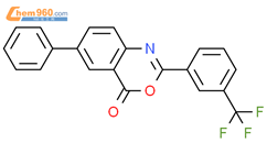 4H-3,1-Benzoxazin-4-one, 6-phenyl-2-[3-(trifluoromethyl)phenyl]-结构式图片|500000-41-9结构式图片