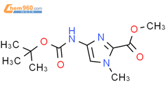 4-(叔丁氧基羰基氨基)-1-甲基-1H-咪唑-2-羧酸甲酯结构式图片|500701-36-0结构式图片