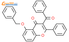 4H-1-Benzopyran-4-one, 3-benzoyl-2-phenyl-5-(phenylmethoxy)-结构式图片|502916-27-0结构式图片