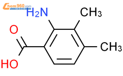 2-氨基-3,4-二甲基苯甲酸结构式图片|50419-58-4结构式图片