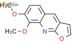 7,8-二甲氧基呋喃并[2,3-b]喹啉结构式图片|50779-84-5结构式图片
