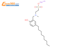 Taurine, N-methyl-N-(5-nonylsalicyl)-, monosodium salt (1:1)结构式图片|5082-69-9结构式图片