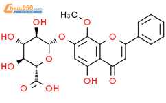 汉黄芩苷结构式图片|51059-44-0结构式图片
