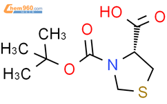 N-Boc-(R)-(-)-噻唑-4-羧酸结构式图片|51077-16-8结构式图片