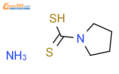 吡咯烷二硫代甲酸铵结构式图片|5108-96-3结构式图片