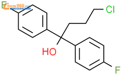 4-氯-1,1-二(4-氟苯基)丁烷-1-醇结构式图片|51787-80-5结构式图片