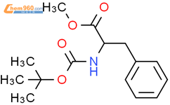 Boc-L-苯丙氨酸甲酯结构式图片|51987-73-6结构式图片