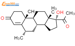 醋酸甲羟孕酮杂质B(EP) 标准品结构式图片|520-85-4结构式图片
