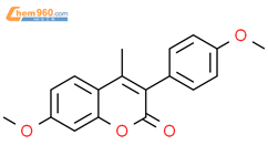 7-甲氧基-3-（4-甲氧基苯基）-4-甲基-2H-色烯-2-酮结构式图片|5217-88-9结构式图片