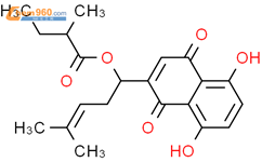 5.8-二羟基-2-[1-( 2-甲基丁氧基)-4-甲基-3-戊烯基]-1,4-萘二酮结构式图片|52387-15-2结构式图片