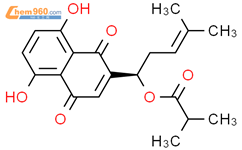 异丁酰紫草素结构式图片|52438-12-7结构式图片