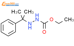 Hydrazinecarboxylic acid, 2-(1-methyl-1-phenylethyl)-, ethyl ester结构式图片|52809-11-7结构式图片
