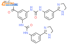 3,5-bis[[3-(4,5-dihydro-1H-imidazol-2-yl)phenyl]carbamoylamino]-N-methylbenzamide;hydrochloride结构式图片|5300-67-4结构式图片