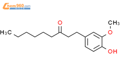 3-Nonanone,1-(4-hydroxy-3-methoxyphenyl)-结构式图片|53172-03-5结构式图片