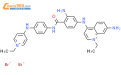 Quinolinium,7-amino-4-[[3-amino-4-[[[4-[(1-ethylpyridinium-4-yl)amino]phenyl]amino]carbonyl]phenyl]amino]-1-ethyl-,bromide (1:2)结构式图片|53222-44-9结构式图片