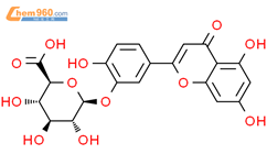 木犀草素-3'-葡萄糖醛酸苷结构式图片|53527-42-7结构式图片