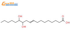 9-十八碳烯酸，12,13-二羟基-结构式图片|53734-71-7结构式图片