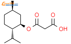 1-[(1R,2S,5R)-5-甲基-2-(1-甲基乙基)环己基]丙二酸酯结构式图片|53943-72-9结构式图片