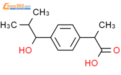 1-羟基异丁基苯基-1'-甲基丙酸结构式图片|53949-53-4结构式图片