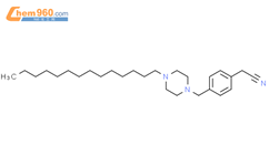 Benzeneacetonitrile, 4-[(4-tetradecyl-1-piperazinyl)methyl]-结构式图片|540527-54-6结构式图片