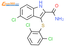 5 Chloro 3 2 6 Dichlorophenyl Sulfanyl 1H Indole 2 Carboxamide 540740