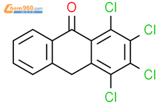 1,2,3,4-四氯蒽-9(10H)-酮结构式图片|54098-89-4结构式图片