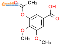 Benzoicacid, 3-(acetyloxy)-4,5-dimethoxy-结构式图片|5444-05-3结构式图片