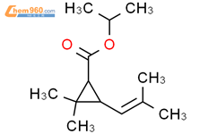 Cyclopropanecarboxylicacid, 2,2-dimethyl-3-(2-methyl-1-propen-1-yl)-, 1-methylethyl ester结构式图片|5458-64-0结构式图片
