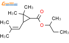 butan-2-yl 2,2-dimethyl-3-(2-methylprop-1-enyl)cyclopropane-1-carboxylate结构式图片|5458-67-3结构式图片