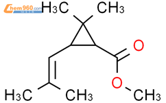 菊酸甲酯结构式图片|5460-63-9结构式图片